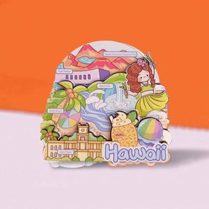 Imanes de nevera de madera creativos de diseño moderno con temática de lugares emblemáticos de Japón, decoración para el hogar, souvenirs, producto promocional - Product Image 5