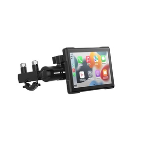 Enregistreur de moto 5 pouces Apple Carplay Android Auto sans fil avant et arrière double enregistrement DVR IPS écran moniteur multimédia - Product Image 1