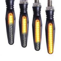Feux de moto indicateurs Mini Clignotants Led coulant séquentiel clignotant frein feu arrière Mini tige flèche avant feux arrière