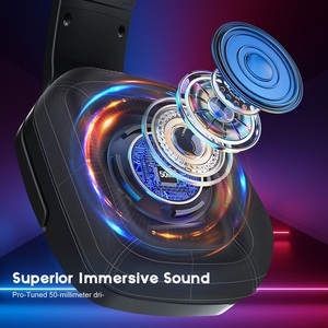 Soulbytes S12 Casque de jeu avec câble adaptateur Annulation du bruit <span class=keywords><strong>RGB</strong></span> Filaire USB 3.5mm Casque de jeu pour <span class=keywords><strong>PC</strong></span> - Product Image 3