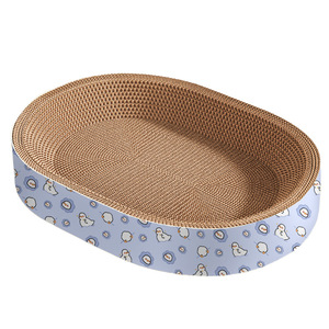 Cat Scratcher Pad Thickened Corrugated Cardboard Durable Lint Free Cartoon Duck <b>Pattern</b> Indoor Cat Bed Toy - Product Image 3