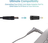 8-en-1 universel prises cc adaptateur d'alimentation tête de Conversion 5.5mm X 2.1mm femelle à mâle adaptateur d'alimentation connecteur Jack embouts
