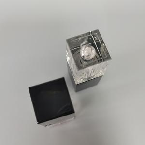 หลอดลิปสติกเปล่าทรงสี่เหลี่ยมจตุรัสขนาดเล็กหรูหรา CY356 สีดำ ขวดลิปกลอสใส พร้อมหัวปัดบลัชออนขนาดเล็ก - Product Image 4