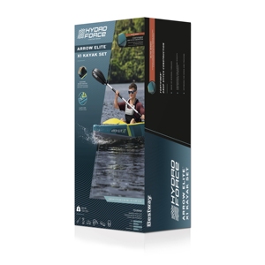 Bestway 65179 Kayak de pêche gonflable <span class=keywords><strong>Hydro</strong></span> <span class=keywords><strong>Force</strong></span> Arrow Elite X1 gonflable 1 personne point de chute Kayak ensemble 3.65 m bateau de sport - Product Image 6