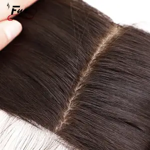 100% cuticle alinged virgin hair 13*4 Swiss lace frontal with 4*4 hand tied silk base