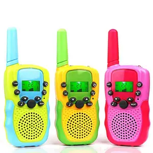 Walkie talkie infantil de 3-5 km, walkie-talkie portátil de 2 vias e tamanho de 22 canais, brinquedo para criança