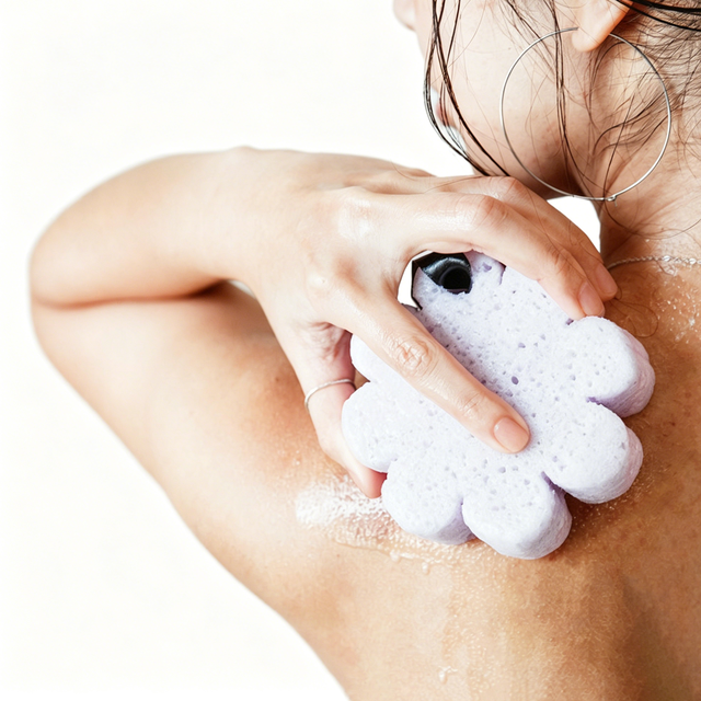 Flower Shape Sponge Body Exfoliating Bath Sponge Soft and Gentle on the Skin Body Application Cleaning Wash Bath Sponge