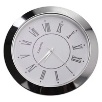 Mini horloge insérer mouvement à Quartz 55MM tête d'horloge ronde accessoires incrustés artisanat montre tête horloges