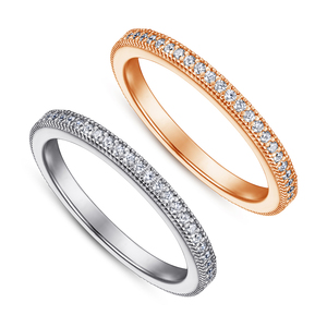 Jewelry Wholesaler Women's 925 Sterling <b>Silver</b> Rose Gold & Rhodium Plated CZ Engagement <b>Rings</b> for Wedding & Party Occasions - Product Image 1