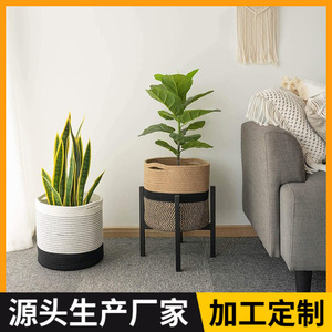 [Customization Available] Cotton <b>Rope</b> Woven Flower Pot <b>Basket</b> <b>Storage</b> <b>Basket</b> Home Decor Laundry <b>Basket</b> Plant <b>Storage</b> <b>Basket</b> - Product Image 5