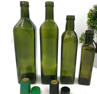 Stocké Mini Bouteille D'huile D'olive En Verre 50ML 100ML 250ML 500ML 750ML 1000ML Bouteilles D'huile En Verre Ambré