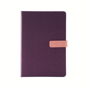 Customizable Colors Eco-Friendly Luxury <b>A5</b> Executive <b>Diary</b> Paper Silk Screen Printed Leather Cover Metal Buckle Promotional OEM - Product Image 4