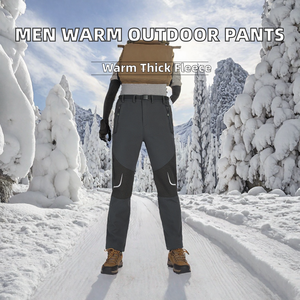 Pantalones de Forro Polar para Hombre, Pantalones Casuales Transpirables y Cálidos para Senderismo y Esquí al Aire Libre - Product Image 2