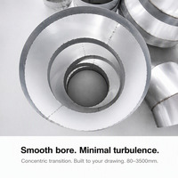 Raccords de transition concentriques excentriques à bride unie pour conduits CVC en acier inoxydable duplex 2205 sur mesure