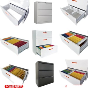Filing Cabinet With Lockable Drawers 4 Layers Push Pull Type For Office Use A3 A4 Vertical <b>Storage</b> - Product Image 5