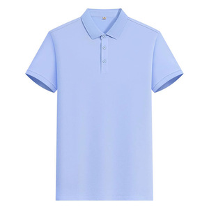 Polo Shirt Short Sleeve Solid Color Cotton Men Women Daily Wear Work Uniform Custom Logo Printing - Product Image 1