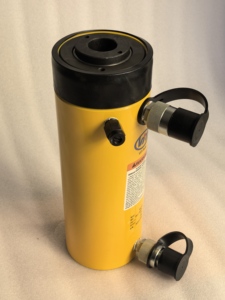 กระบอกไฮดรอลิกแบบกลวง RRH‑606 ขนาด 60 ตัน แบบสองทาง ที่เทียบเท่ากับ Enerpac ระยะชัก 166 มม. สำหรับงานดึงสลักเกลียวหนัก - Product Image 5