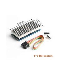 MAX7219 Módulo de Pantalla LED de Matriz de Puntos, Placa de Control de Microcontrolador de Tubo Digital, Kit DIY, Oferta Caliente, 8x8, 4/2 en Uno
