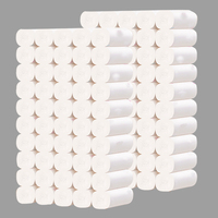 Papier toilette doux, écologique, bio, OEM, personnalisé, pas cher, 3 ou 4 plis, en bambou et pâte de bois vierge