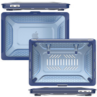 Étui de protection pour ordinateur portable Macbook Pro 13 pouces 2020, couverture transparente en cristal TPU transparent avec béquille pliante intégrée