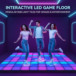 Système de sol LED interactif pour jeux d'intérieur, jeux actifs sur piste de danse LED, 30x30cm, jeu d'équipe, fournisseurs de sols de jeu LED personnalisés - Product Image 2