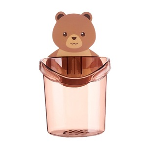 Bear <b>Wall</b> Mounted <b>Toothbrush</b> <b>Holder</b> Cup Punch Free Storage Rack Bathroom Supplies Organizer Bathroom - Product Image 5