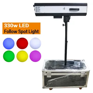 Concert Show 200W 330W 350w Linear Zoom Follow Spot Light Followspot Search Chasing Light With Bracket Flight Case