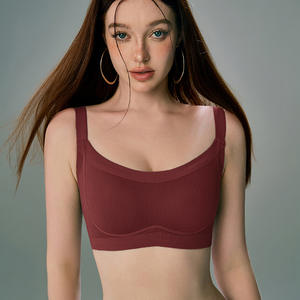 039 Dames Zomerbeha Verstelbaar Naadloos Grote Wrapbeha Zonder Beugels Push-up Seamless Effen voor Grote Borsten Klein Dun Slank - Product Image 2