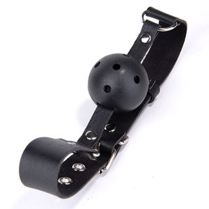 Ball <span class=keywords><strong>gag</strong></span> buccal respirant pour femmes fétichistes, jouets sexuels, PVC réglable, bondage BDSM pour adultes - Product Image 4