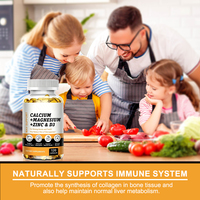 Complément Immunitaire OEM Ca Mg Zn D3 D Vitamines Zinc Magnésium Calcium en Capsules 	 Capsules de gélules molles pour des os solides