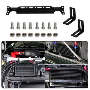 Aluminum Engine Oil Cooler Mounting <b>Bracket</b> Kit Black Blue <b>Silver</b> For Retrofit Upgrade - Product Image 4