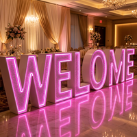 Grandes lettres lumineuses de 3 pieds pour mariage en extérieur, lettres géantes lumineuses en métal LED, enseignes extérieures étanches