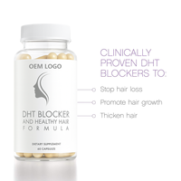 Capsules de vitamines pour cheveux sains et forts OEM, complément contre la perte de cheveux, bloqueur de DHT, biotine, complément de palmier nain pour adultes, végétalien