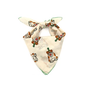 Bandana d'anniversaire pour <span class=keywords><strong>chien</strong></span> en coton de haute qualité, collier personnalisé avec logo, foulard pour animal de compagnie, motif dessin animé, design automnal, mouchoirs carrés en gros - Product Image 2