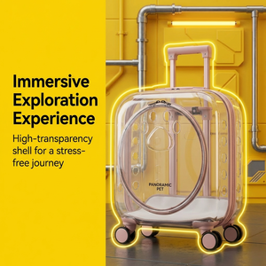 Tas Troli Hewan Peliharaan Transparan Ringan untuk Luar Ruangan, Model Kapsul Luar Angkasa, Bernapas, untuk Membawa Kucing dan Anjing - Product Image 3