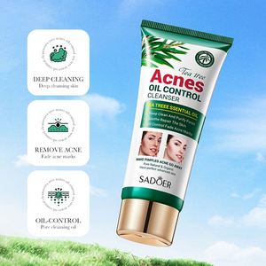 SADOER Private Label Tea <strong>Tree</strong> <strong>Face</strong> Wash Organic Deep Clean Removing Acne Oil Control Moisturizing Whitening Facial Cleanser - Product Image 4