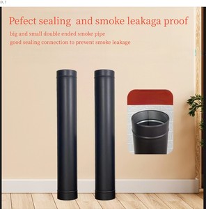 Accesorios para chimenea, tubo <span class=keywords><strong>de</strong></span> humo <span class=keywords><strong>de</strong></span> acero inoxidable 304, accesorios <span class=keywords><strong>de</strong></span> instalación a juego <span class=keywords><strong>de</strong></span> doble capa para chimenea <span class=keywords><strong>de</strong></span> <span class=keywords><strong>leña</strong></span> - Product Image 4