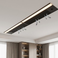 Grille d'aération de plafond avec canal LED encastré pour ventilation de plafond suspendu, fente lumineuse pour bureau, hôtel, restaurant, hall d'entrée