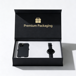 Custom <b>Magnetic</b> Folding Rigid Box with Glossy/Matt Lamination Embossing for USB <b>Cable</b> <b>Charger</b> Electronic Accessories Packaging - Product Image 3