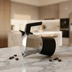 <span class=keywords><strong>Cafetera</strong></span> <span class=keywords><strong>Italiana</strong></span> de Aluminio para Espresso y Moka, 3, 6 y 9 Tazas, para Estufa de Gas, Eléctrica e Inducción, con Logotipo Personalizado - Product Image 3