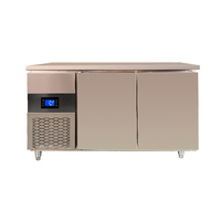 Refroidisseur d'air de préparation sous comptoir à double porte, refroidi par ventilateur, en acier inoxydable, avec température numérique, neuf, fourni directement par l'usine Bindose