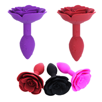 Plug anal en silicone rose avec queue, masseur de prostate