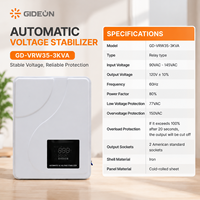 Stabilisateur de tension automatique AVR monophasé mural de type relais de 3 kVA à 5 kVA, régulateur AC, sortie 120 V