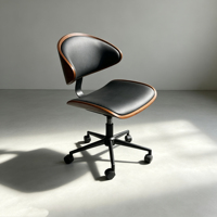 Chaise de salle à manger pivotante au design classique moderne et luxueux avec pieds en métal et assise moelleuse