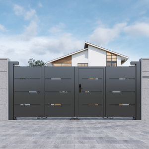 <span class=keywords><strong>Porte</strong></span> <span class=keywords><strong>coulissante</strong></span> pliante électrique en alliage d'aluminium pour villa, cour et sécurité extérieure - Product Image 3