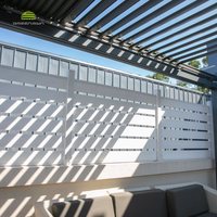 Pergola moderne à lames motorisées, toit rétractable élégant, pergola bioclimatique