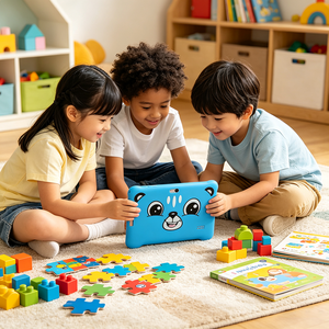 2026 Kids Gift Animal Face Kids <b>Tablet</b> PC Case With Accessories For Children Educational Use Drop Resistance Protective Cover - Product Image 6