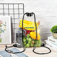 Sac à cordon transparent imperméable en PVC pour stade et sport, vente en gros avec logo personnalisé – Offre spéciale