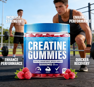 Gummies de créatine OEM en gros – 5000 mg de créatine monohydrate, 120 unités – Gummies de créatine et électrolytes – Vente chaude en gros - Product Image 5