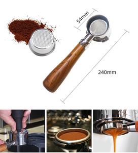 Porte-filtre sans fond personnalisable en acier inoxydable 51 mm à 2 oreilles pour <span class=keywords><strong>Delonghi</strong></span> ECO310/311 ECO35.31, accessoire pour café expresso - Product Image 6